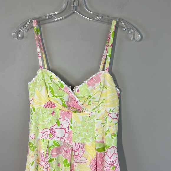 Lilly Pulitzer Billie Silk Cotton Floral Dress Size 4 - Picture 4 of 14